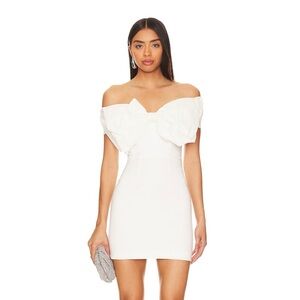 NWT Bardot White Strapless Mini Dress with Bow
